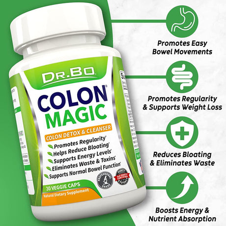 Colon Cleanse Detox Formula - Natural Bowel Cleanser Pills for Intestinal Bloating & Fast Digestive Cleansing - Daily Constipation Relief Supplement Gut, Belly, Stomach - Women Men Herbal Weight Flush