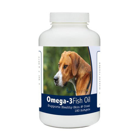 Healthy Breeds 840235185512 English Foxhound Omega-3 Fish Oil Softgels, 180 Count