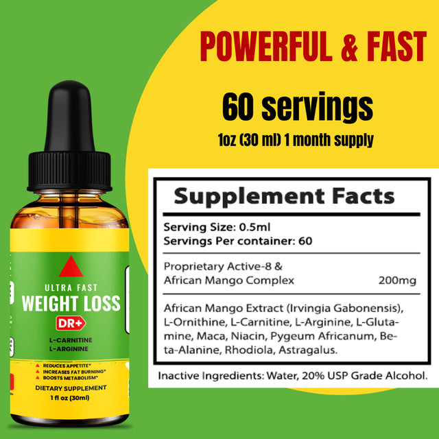 Belly Fat Burn Drops to Lose Stomach Fat - Natural Weight Loss for Women 1Oz