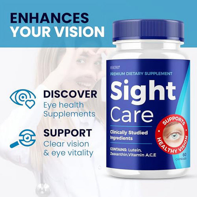 (3 Pack) Sight Care 20/20 Vision Support Vitamins - Official Formula - Sight Care Supplement, Sightcare Eye Supplement Vision Vitamins Reviews Premium Sight Care Vision Pills Health (180 Capsules)