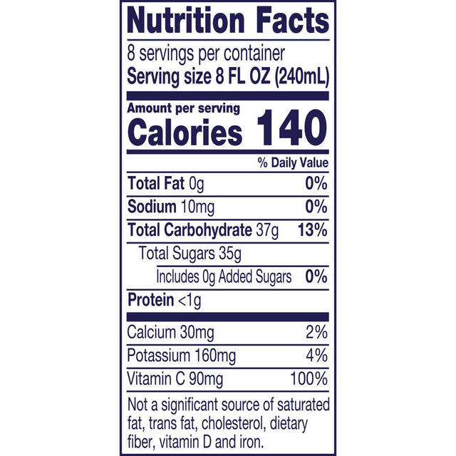 Welch'S 100% Grape Juice, Concord Grape, 64 Fl Oz Bottle