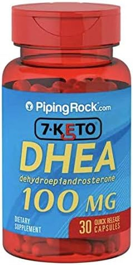 Piping Rock DHEA 100Mg | 30 Capsules | 7 Keto Supplement | Non-Gmo, Gluten Free Supplement