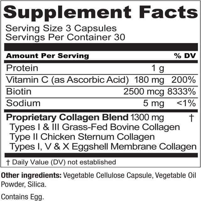 Live Conscious beyond Collagen Multi Collagen Capsules W/ Biotin, 90 Caps