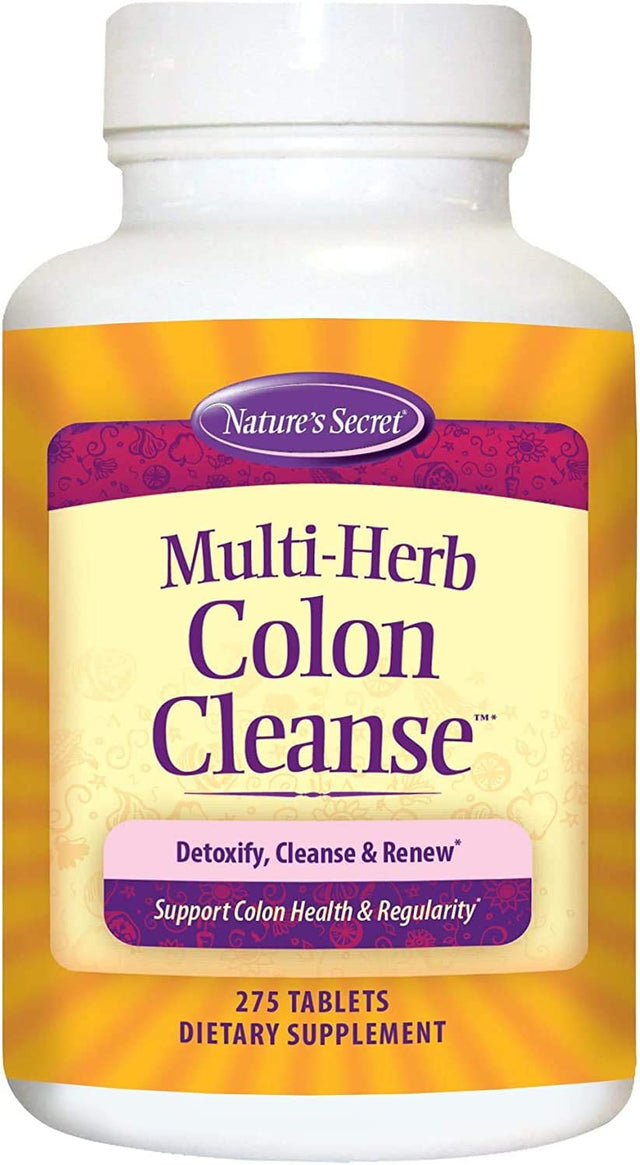 Nature'S Secret Multi-Herb Colon Cleanse Detoxify, Cleanse & Renew, Support Colon Health and Regularity, 275 Tablets, with a Pill Case