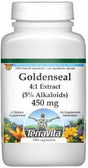 Terravita Extra Strength Goldenseal 4:1 Extract (5% Alkaloids) - 450 Mg, (100 Capsules, 1-Pack, Zin: 512423)