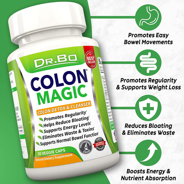 Colon Cleanse Detox & Psyllium Husk Fiber Supplement - Natural Bowel Cleanser Pills for Intestinal Bloating & Fast Digestive Cleansing - Daily Constipation Relief Supplement for Regularity Support