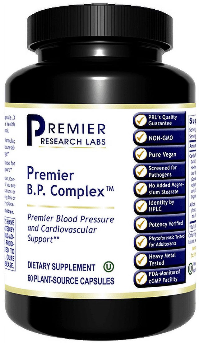 Premier Research Labs B.P. Complex - Supports Cardiovascular System - Contains Garlic, Hawthorn, Olive Leaf, Reishi, Cayenne & Organic Celery - Non-Gmo & Vegan Formula - 60 Plant-Source Capsules