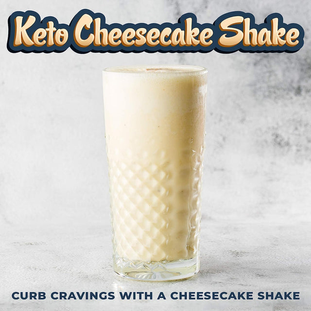 Cheesecake Keto Meal Replacement Shake [2Lbs] - Low Carb Protein Powder Shake Mix, High Fat with Mcts, Collagen Peptides and Real USA Cream Cheese