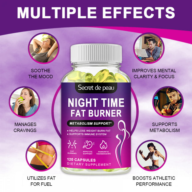 SDP Night Sleep Powerful Fat Burning Pills, Weight Loss Dietary Supplement for Health, 60 Capsules