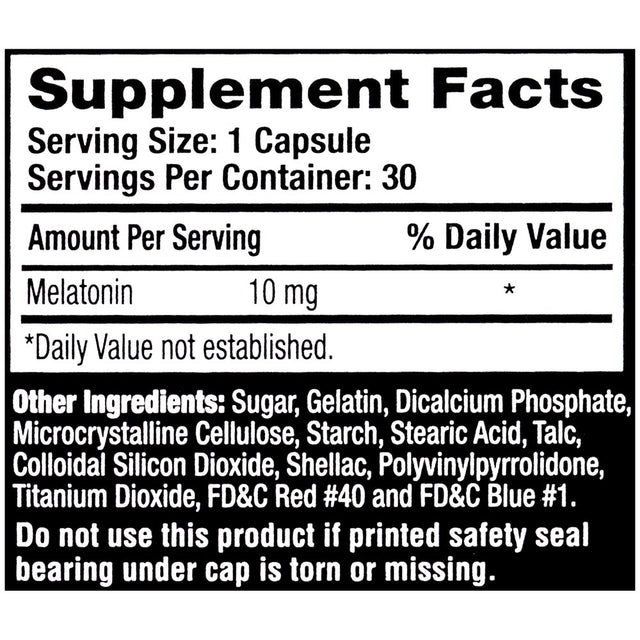 Nitethru Advanced Sleep Aid, Melatonin Dietary Supplement, 30 Capsules