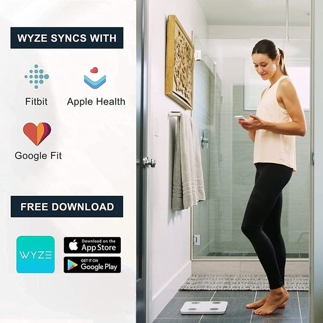 WYZE Scale S, Bluetooth Connected Smart Scale for Body Weight and BMI, Body Composition Analyzer, Body Fat Scale, Digital Bathroom Scale, Heart Rate Monitor, 400 Lb