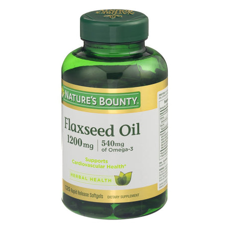 Nature'S Bounty Flaxseed Oil Softgels, 1200 Mg, 125 Ct