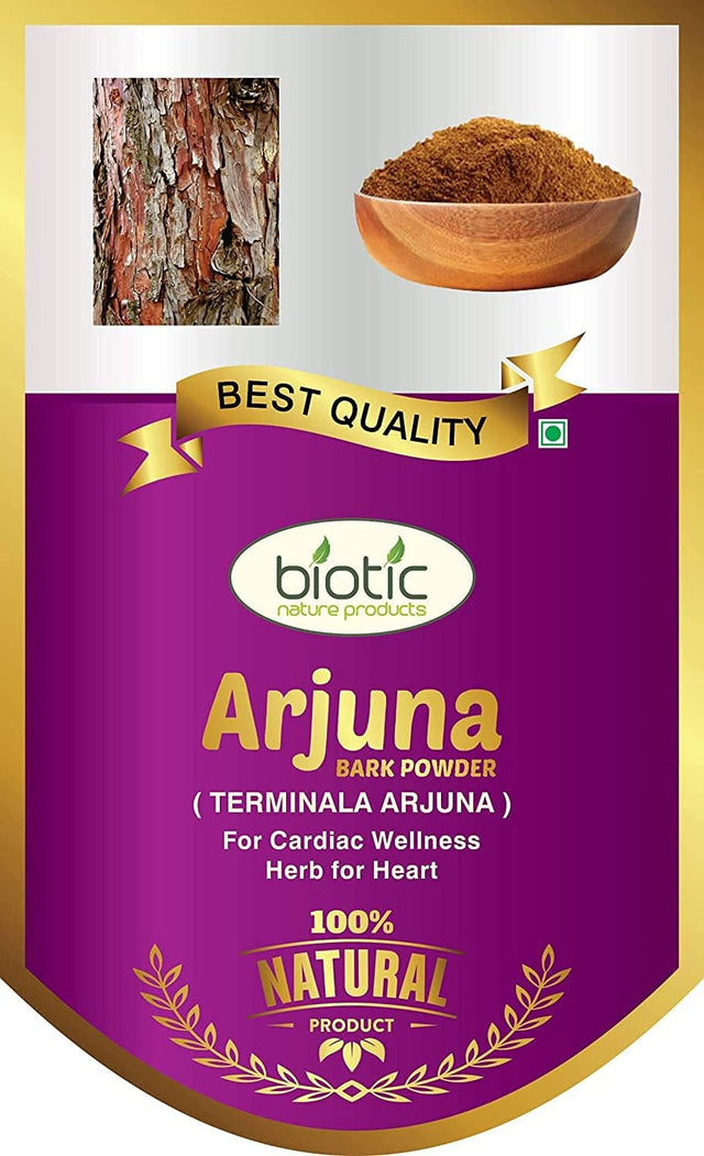 Biotic Natural Arjuna Bark Powder (Terminalia Arjuna) - 200 G. | Herbal Powder for the Heart