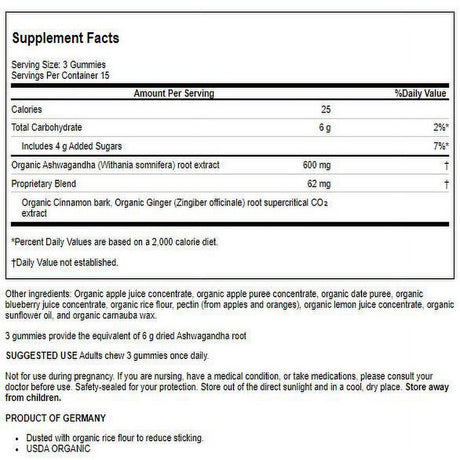 Gaia Herbs Ashwagandha Gummies 45 Gummies