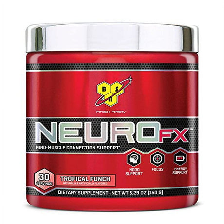 BSN Neuro Fx Pre Workout Powder, Tropical Punch, 30 Servings