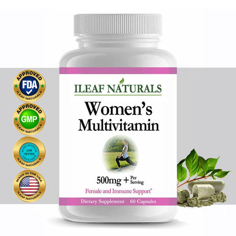 Ileaf Naturals Multi-Vitamin for Women with Calcium - 60 Veggie Capsules