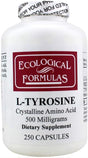 Ecological Formulas L-Tyrosine Crystalline Amino Acid 500 Mg, White, 250 Count