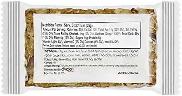 White Chocolate Energy Bars, Gluten Free, 1.0 Count