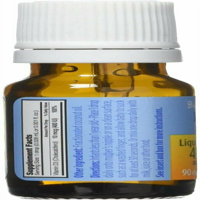 Ddrops Baby Liquid Vitamin D3 400 IU 2.50 Ml (90 Drops) (Pack of 2)