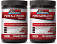 Muscle Recovery Vitamin - Pure GLUTAMINE Powder 5000MG - PRE & Post Workout - L-Glutamine Bulk Supplements - 2 Cans 600 Grams