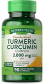 Nature'S Truth Turmeric Curcumin 2000 Mg | 90 Capsules | with 95% Standardized Curcuminoids and Bioperine | Non-Gmo, Gluten Free Supplement