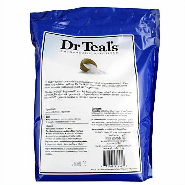 Dr. Teal'S Epsom Salt Soaking Solution Magnesium Sulfate U.S.P, 96 Ounce