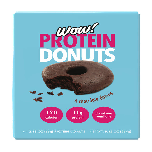 Wow Protein Donuts, 11 Grams of Protein, Chocolate, 4 Pk