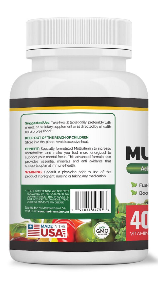 Maximum Slim Multi-Vitamin for Immune System, 60 Count