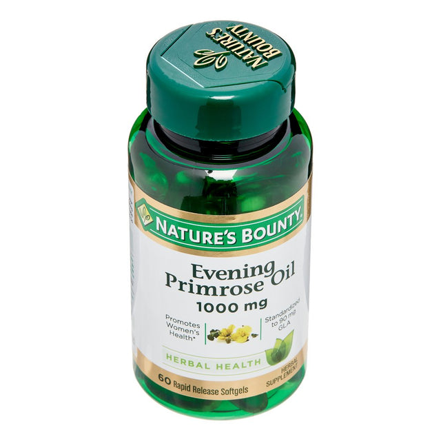 Nature'S Bounty Evening Primrose Oil Softgels, Herbal Supplement, 1000 Mg, 60 Ct