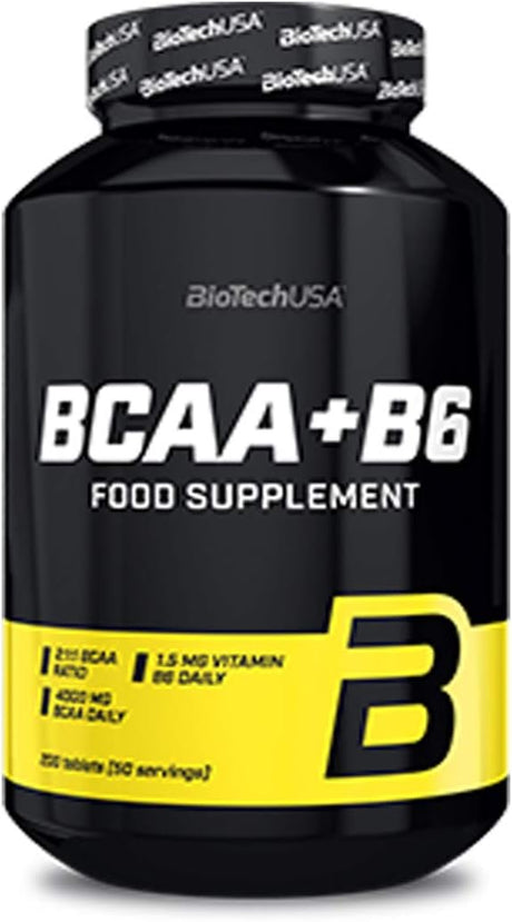 Post Workout Recovery for Muscle Recovery and Muscle Building BIOTECH USA BCAA + B6 Amino Acid, 100/200 Tabs. (200)