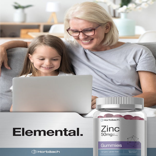 Zinc 50Mg | 70 Vegan Gummies | Zinc Citrate | by Horbaach