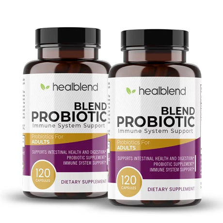 Healblend Probiotic Caps Dietary Supplement Capsules, Probiotic for Women and for Men Digestive Health - 2-Pack