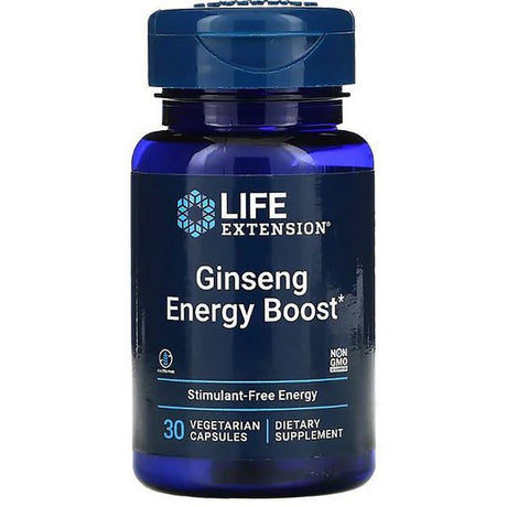 Life Extension Ginseng Energy Boost - Power, Stress Release & General Health - Gluten-Free, Non-Gmo - 30 Vegetarian Capsules