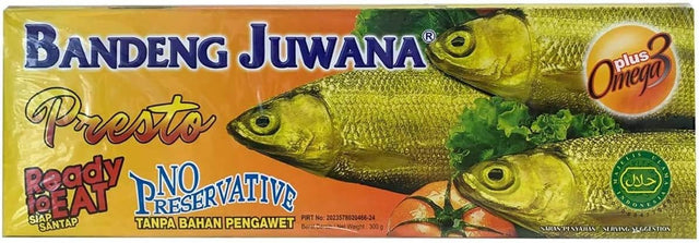 Ready to Eat Bandeng Juwana Presto Tanpa Bahan Pengawet Isi 2 Ekor (Milkfish Juwana Presto without Preservative, Contains 2 Fish) - 5.3Oz (1)