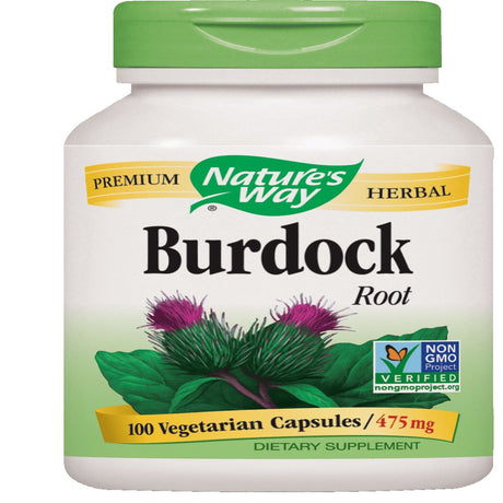 Nature'S Way Burdock Root Non-Gmo Project, Tru? ID Certified, 100 Ct