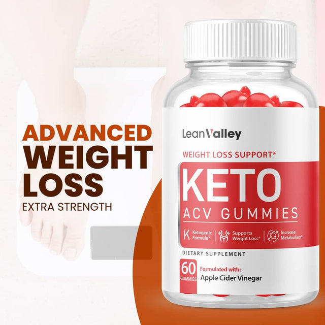 (5 Pack) Lean Valley Keto ACV Gummies - Supplement for Weight Loss - Energy & Focus Boosting Dietary Supplements for Weight Management & Metabolism - Fat Burn - 300 Gummies