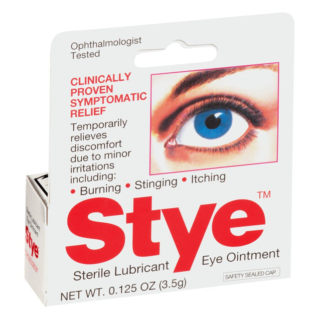 Stye Sterile Lubricant Eye Ointment, Ophthalmologist Tested, 0.125 Oz