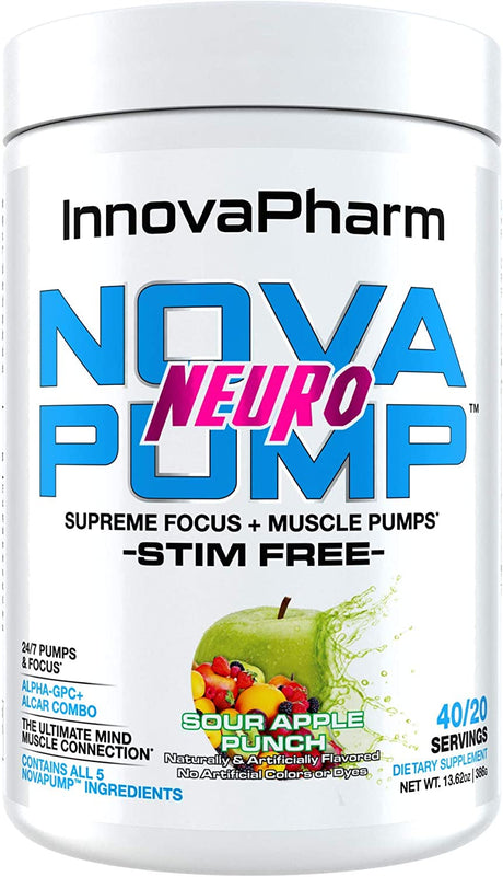 Innovapharm NOVAPUMP Neuro (Sour Apple Punch) Powder 13.6 Ounce