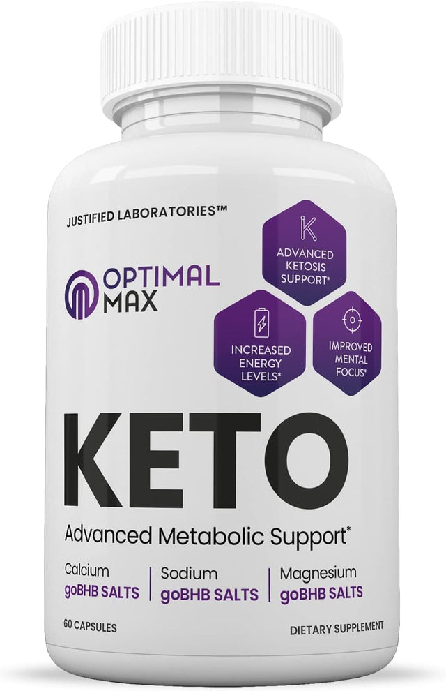 (2 Pack) Optimal Max Keto Pills Includes Apple Cider Vinegar Patented Gobhb® Exogenous Ketones Advanced Ketogenic Supplement Ketosis Support for Men Women 120 Capsules