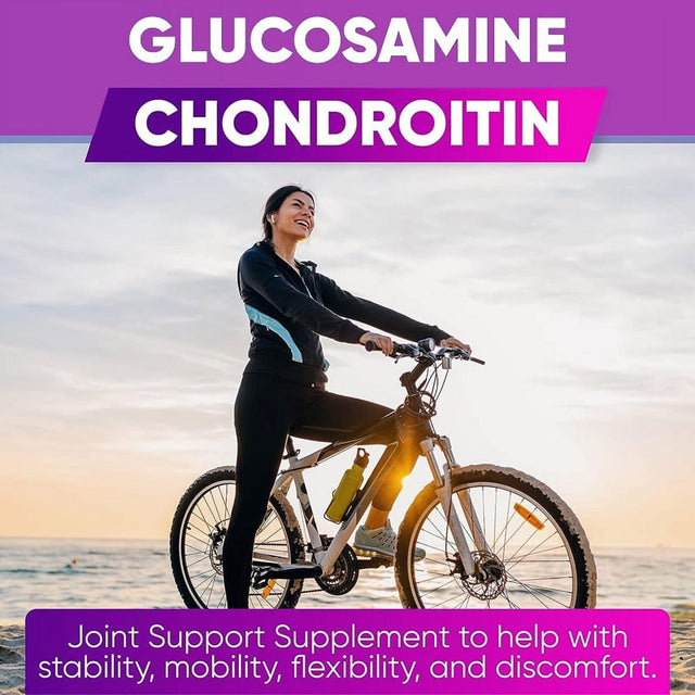 Glucosamine Chondroitin MSM Turmeric Boswellia - Joint Support Supplement for Joint Health & Joint Function Support - Glucosamine Sulfate Mobility Formula - Gluten Free & Non-Gmo