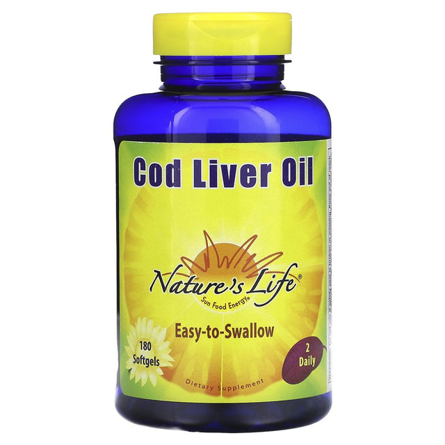 Nature'S Life Cod Liver Oil, 180 Softgels