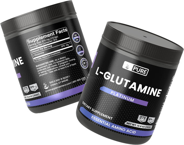 Pure Original Ingredients L-Glutamine Powder, (12 Oz), Natural Amino Acid, Flavorless, Always Pure