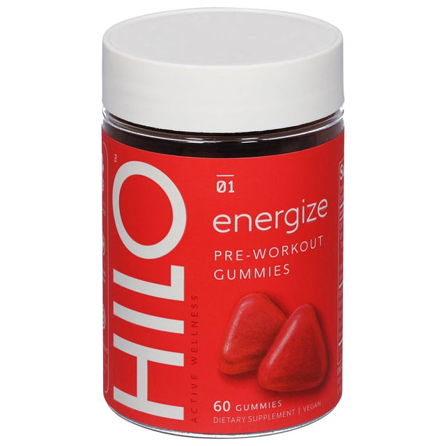 HILO Active Wellness Energize Pre-Workout Gummies, 60 Count