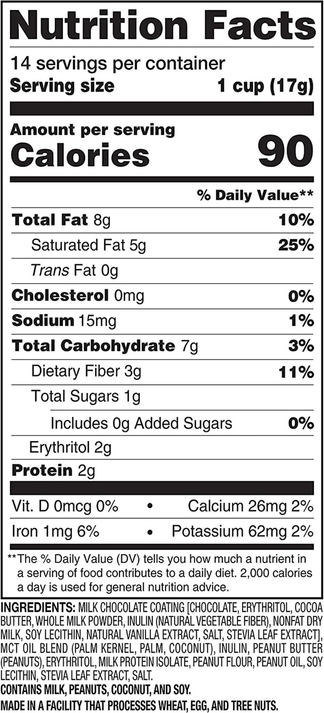 Slimfast Low Carb Chocolate Snacks, Keto Friendly for Weight Loss with 0G Added Sugar & 3G Fiber, Peanut Butter Chocolate, 14 Count Box (Pack of 4) (Packaging May Vary)