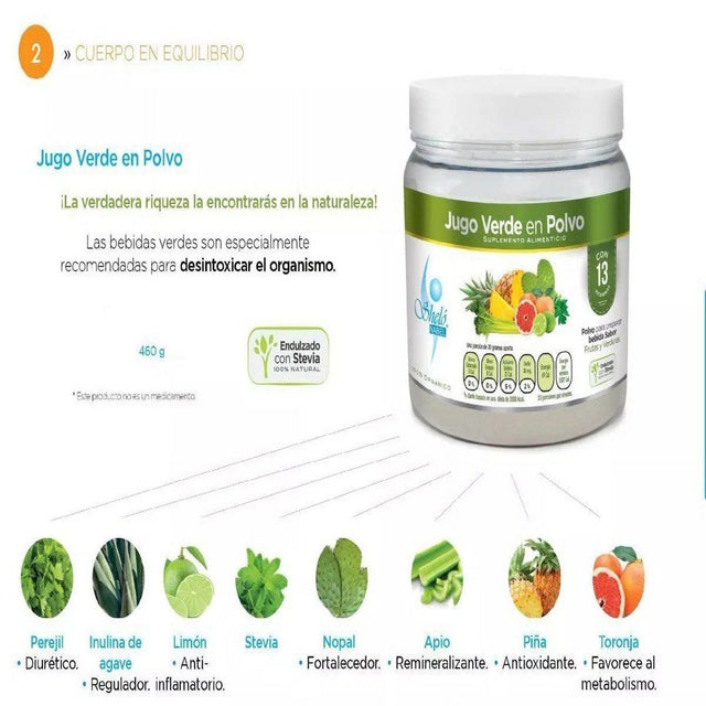 Green Juice Powder: Detoxifies and Rejuvenates Your Body - Cleanses, Alkalizes, Strengthens Immunity, Improves Liver Health and Moisturizes the Skin