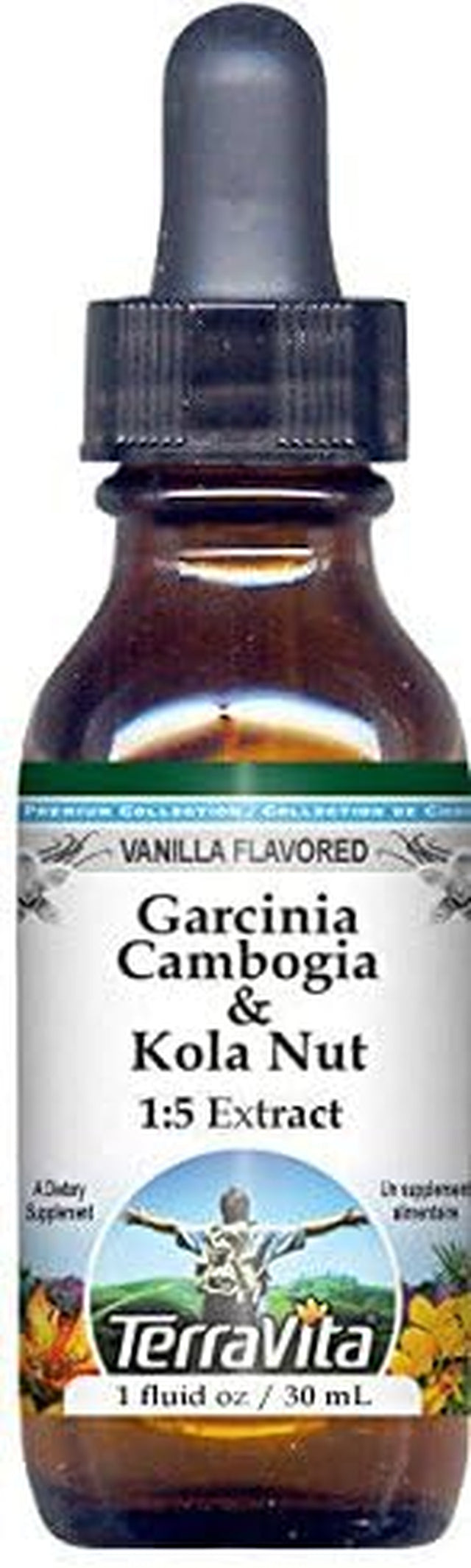 Terravita Garcinia Cambogia & Kola Nut Glycerite Liquid Extract (1:5) - Vanilla Flavored (1 Oz, ZIN: 522504)