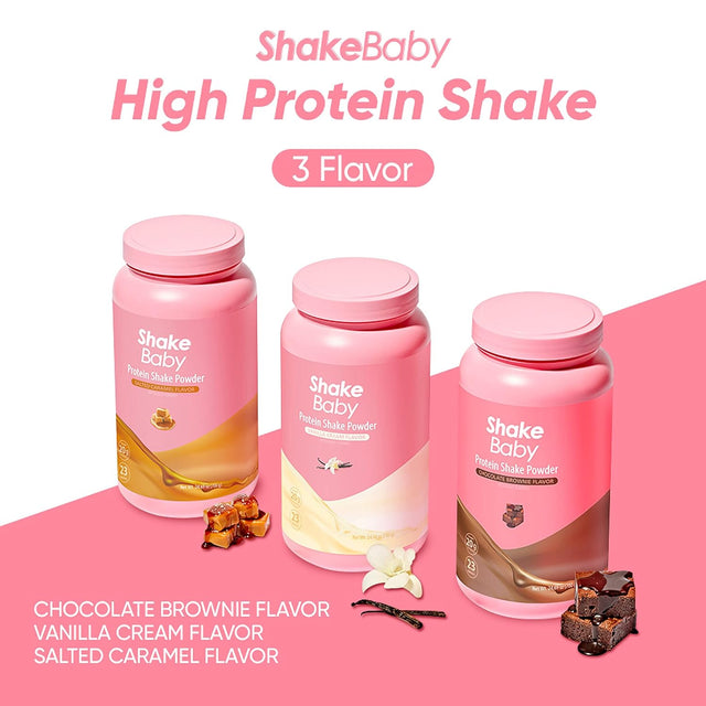 HIGH Protein Shake - 20G Protein, for Women, Muscle Gain, Inner Beauty Supplement, Multi Nutrition, Meal Replacement, with Probiotics (24.6 Oz, SALTED CARAMEL)