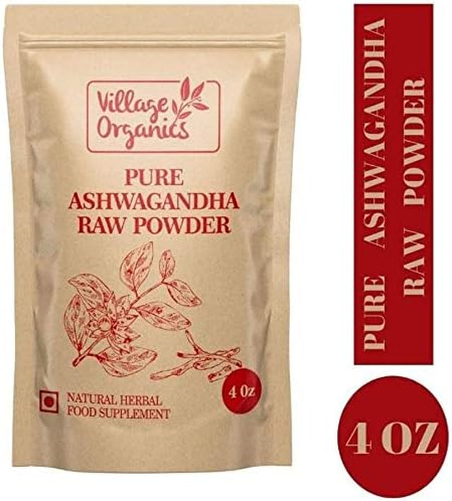 Ashwagandha Powder – Pure Raw Herbal Supplement Made from Ashwagandha Root for Men & Women – Uplifts Energy, Metabolism, & Reduce Stress – Pack of 2 (4 Oz Each)