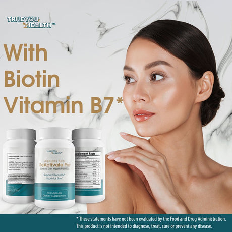 Reactivate Pro - anti Wrinkle Pills - Our Best Reactivate Pills for Youthful Skin Health - Premium Biotin Skin Youth Formula - anti Wrinkle Reactivate Pills - Pro Reactivate anti Aging Pills for Skin