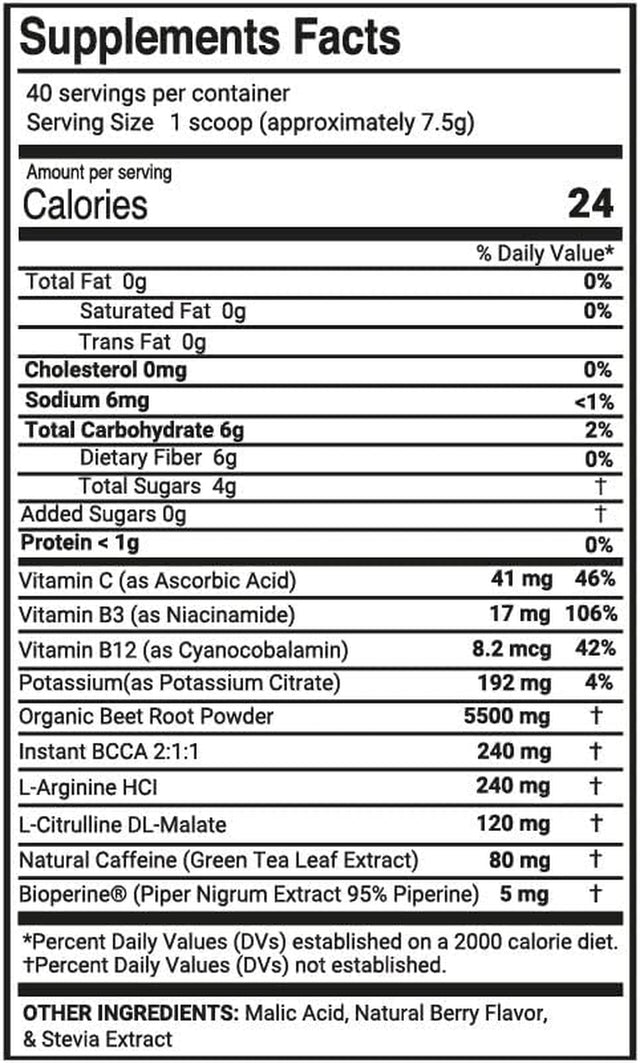 Sports Nutrition Endurance Energy Powder Pack Pre Workout 5 Collagen Protein Amino Acid Keto MCT Nitric Oxide BCCA L-Arginine L-Citrulline Biotin Bioperine Caffeine Vitamin B12 C D E K 31+ Day